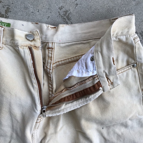 Bundle Sale! Tan Denim Art Shorts with Paint, Mens 32 - Picture 5 of 7